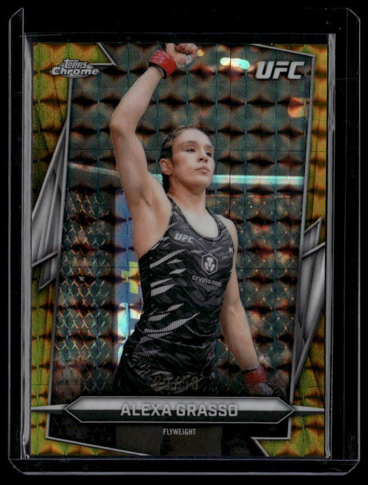 2026 Topps Chrome UFC #170 Alexa Grasso Gold Geometric Refractor #/50