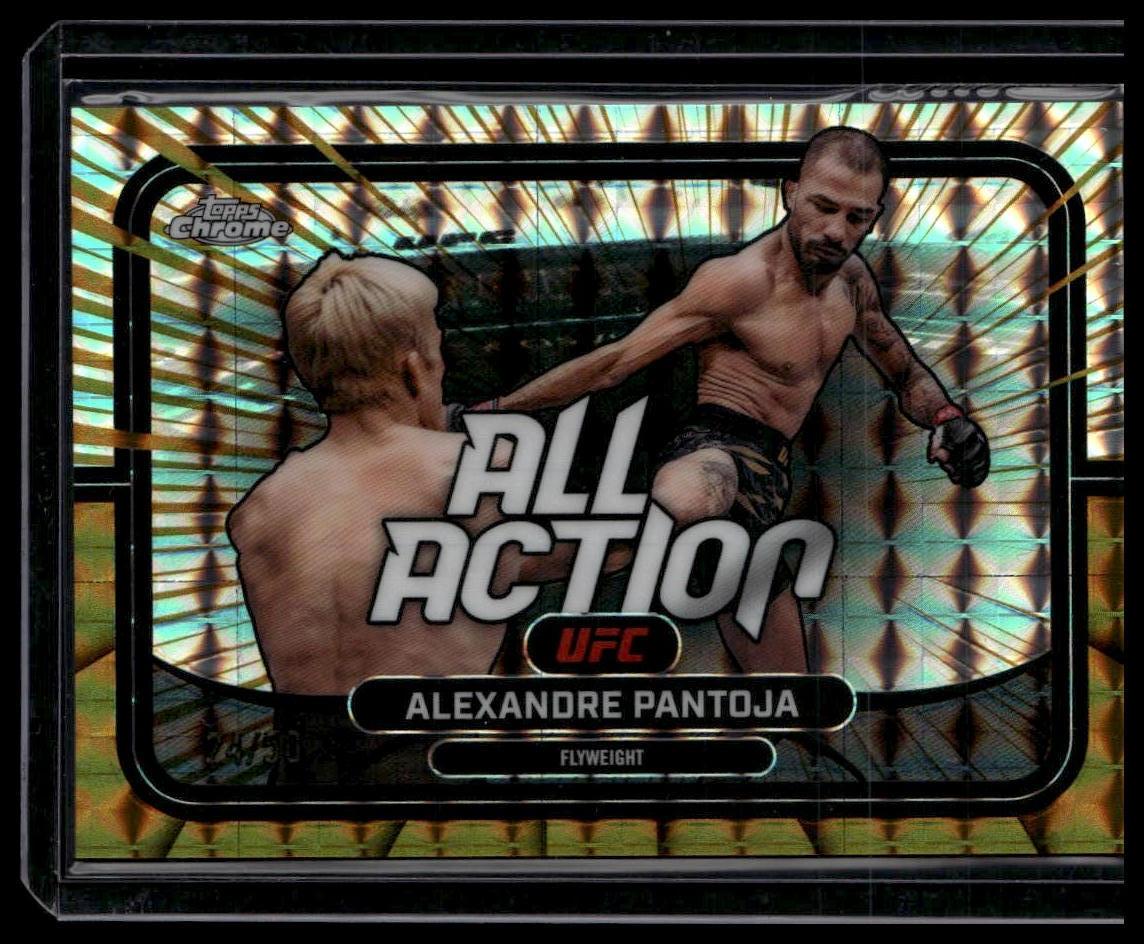 2026 Topps Chrome UFC Alexandre Pantoja All Action Gold Geometric /50