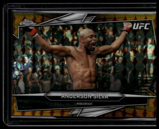 2026 Topps Chrome UFC #14 Anderson Silva Gold Geometric Refractor #/50
