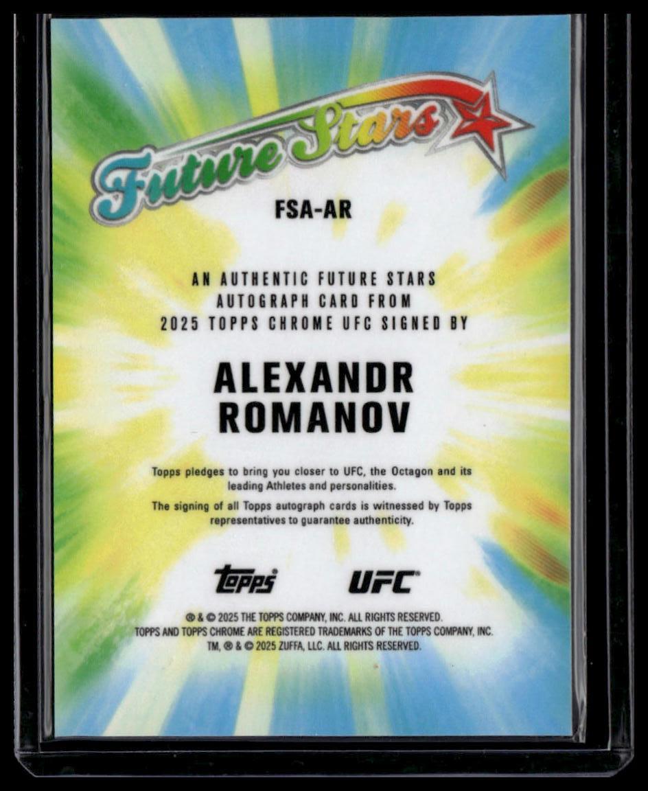 2025 Topps Chrome Alexandr Romanov Future Stars Autographs Gold Geometric #/50