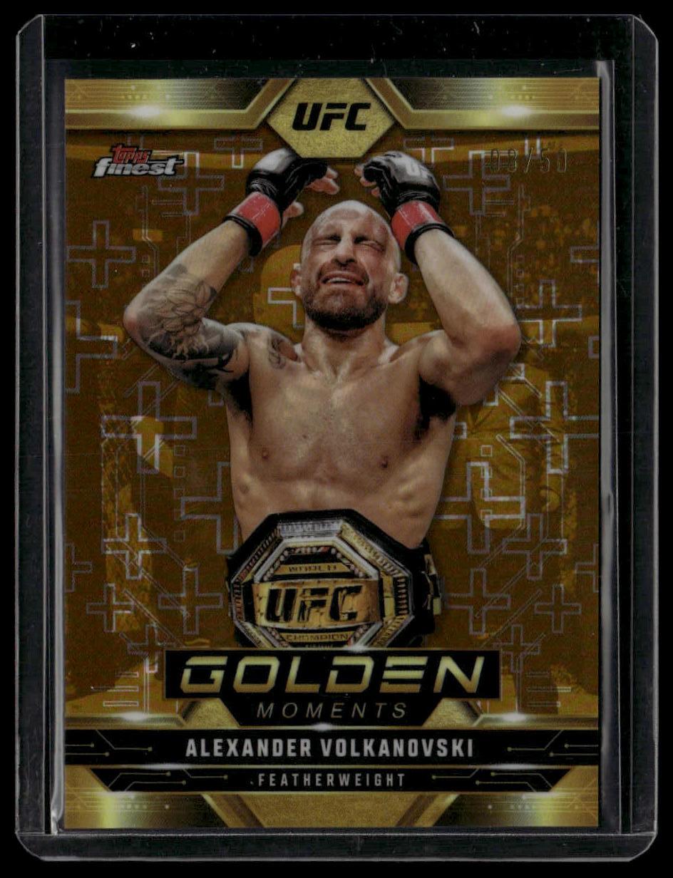 2025 Topps Finest Alexander Volkanovski Golden Moments Gold Refractors #/50