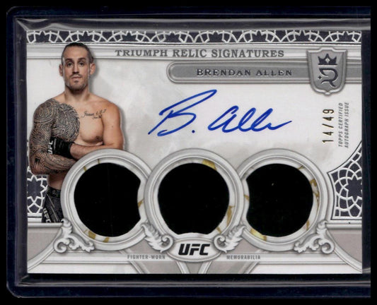 2024 Topps Royalty UFC #TRS-BAN Brendan Allen Triumph Relic Signatures #/99