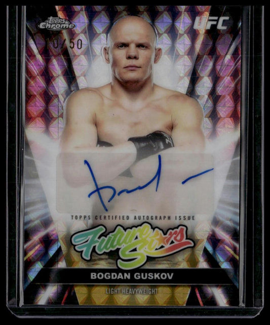 2026 Topps Chrome UFC Bogdan Guskov Future Stars Autographs Gold Geometric  #/50