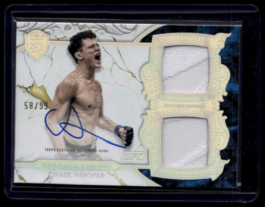2025 Topps Royalty UFC #RRS-CH Chase Hooper Regalia Relic Signatures #/99