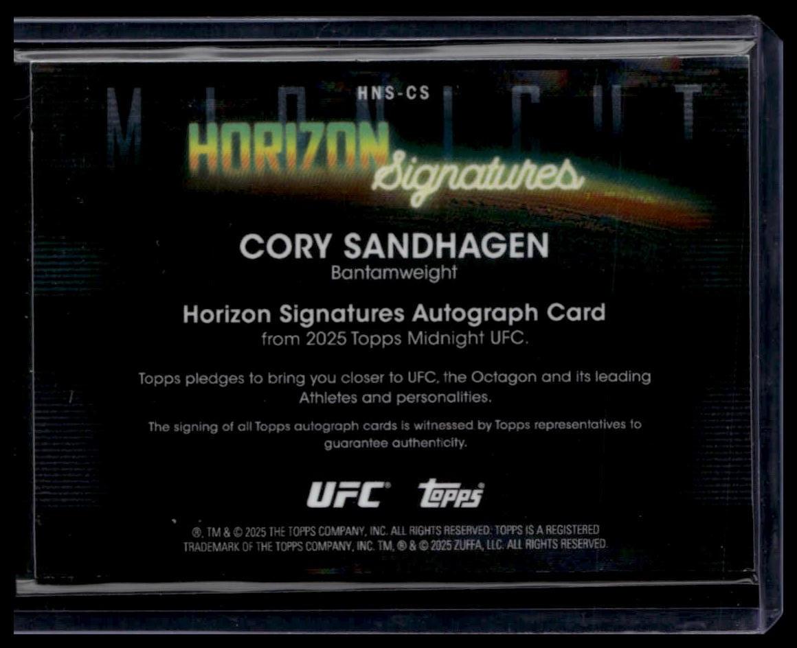 2024 Topps Midnight UFC #HS-CSN Cory Sandhagen Horizon Signatures Twilight #/99