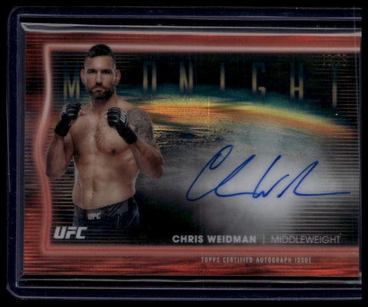 2025 Topps Midnight UFC #HNS-CW Chris Weidman Horizon Signatures Dusk #/75
