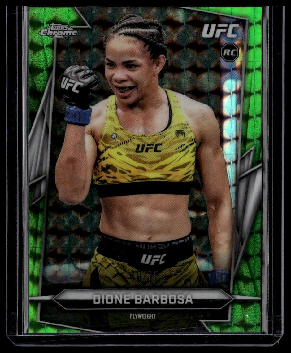 2026 Topps Chrome UFC #33 Dione Barbosa Green Geometric Refractor #/75