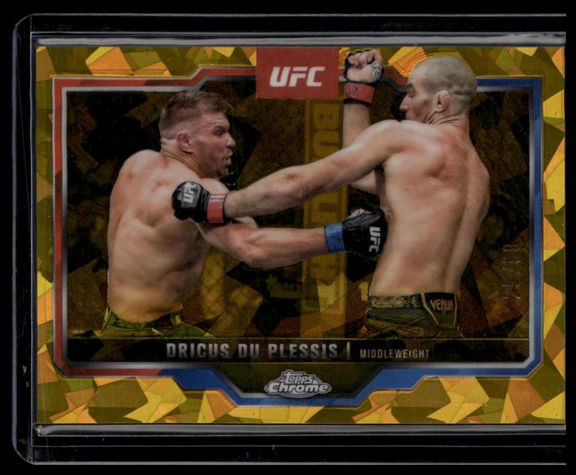 2025 Topps Chrome Sapphire Edition UFC #137 Dricus Du Plessis Gold Sapphire #/50