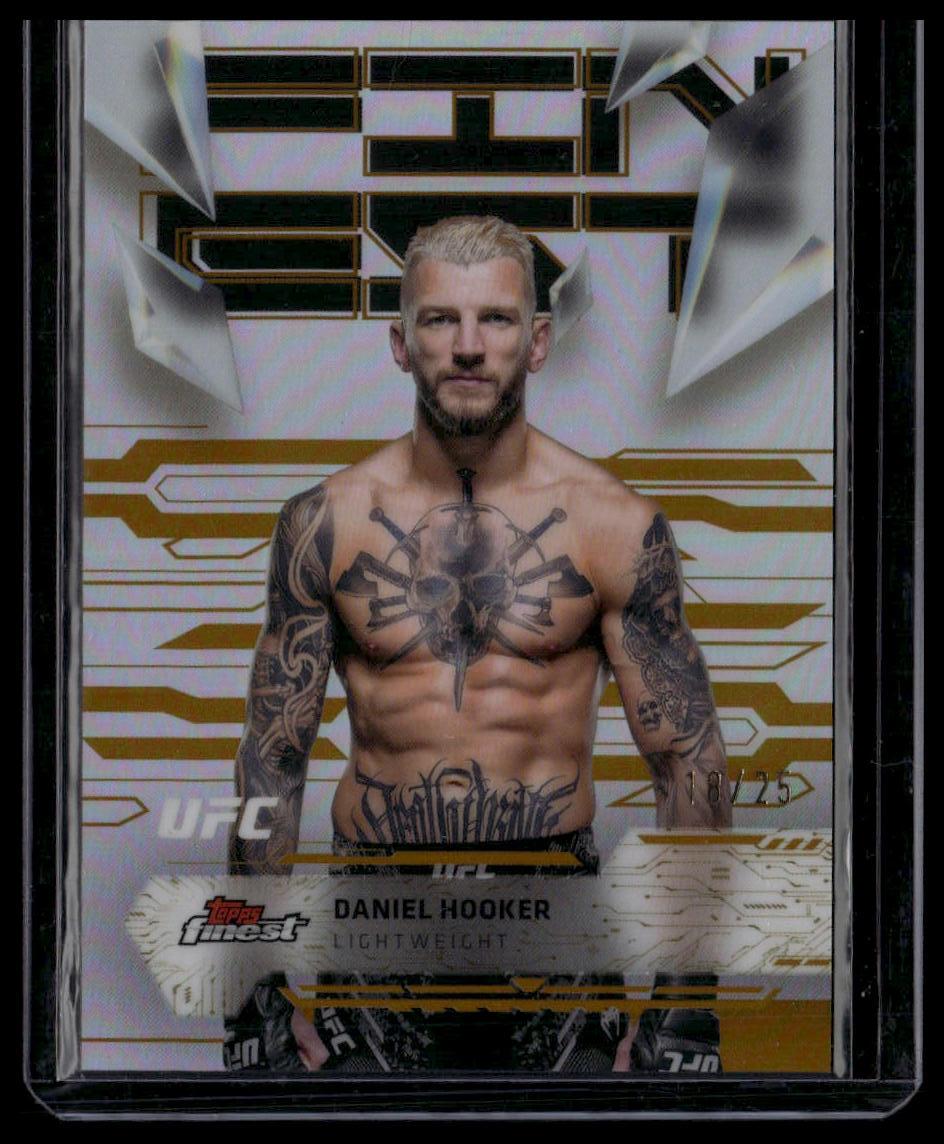 2025 Topps Finest UFC #127 Daniel Hooker Gold Refractors #/25