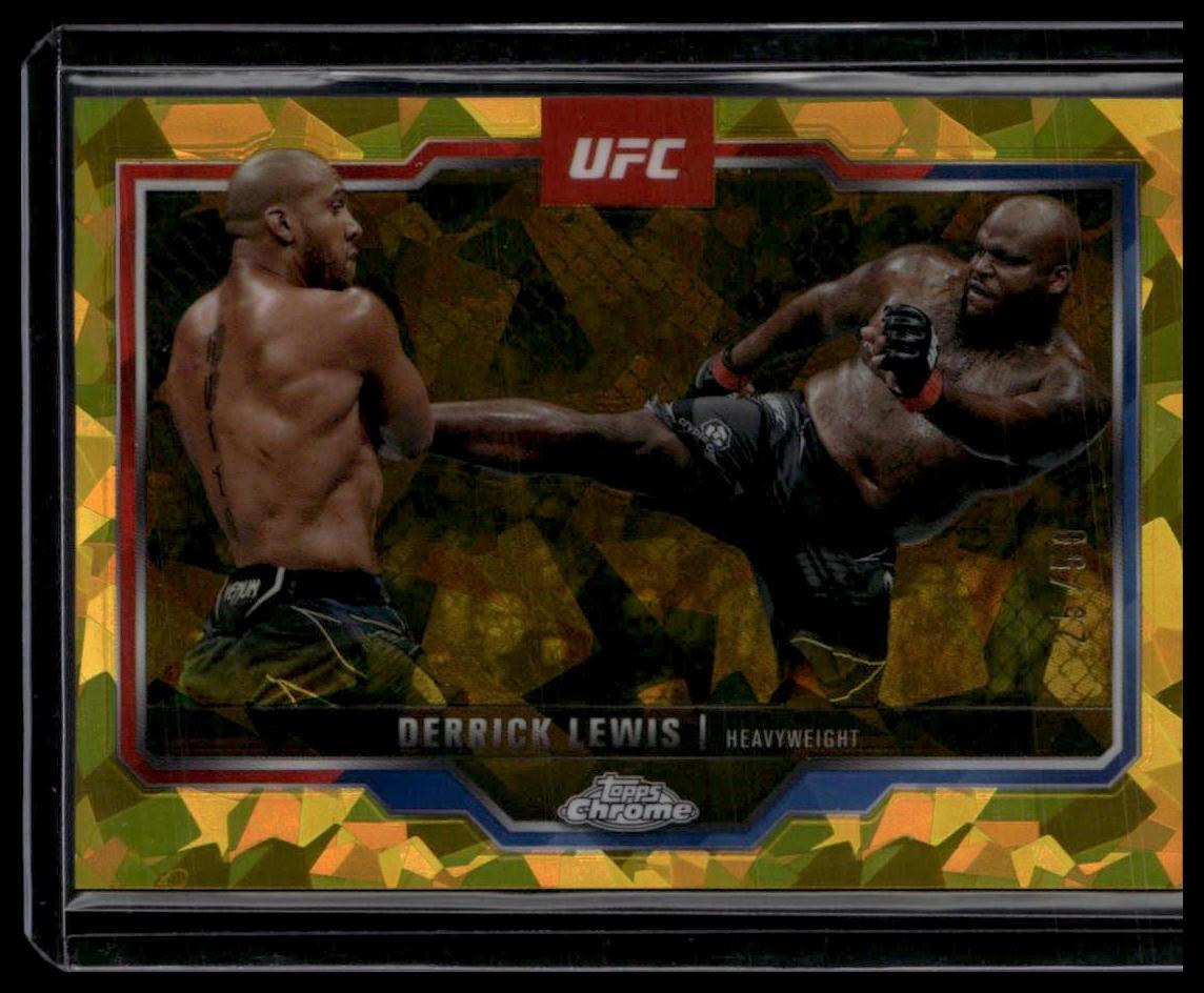 2025 Topps Chrome Sapphire Edition UFC #104 Derrick Lewis Gold Sapphire #/50