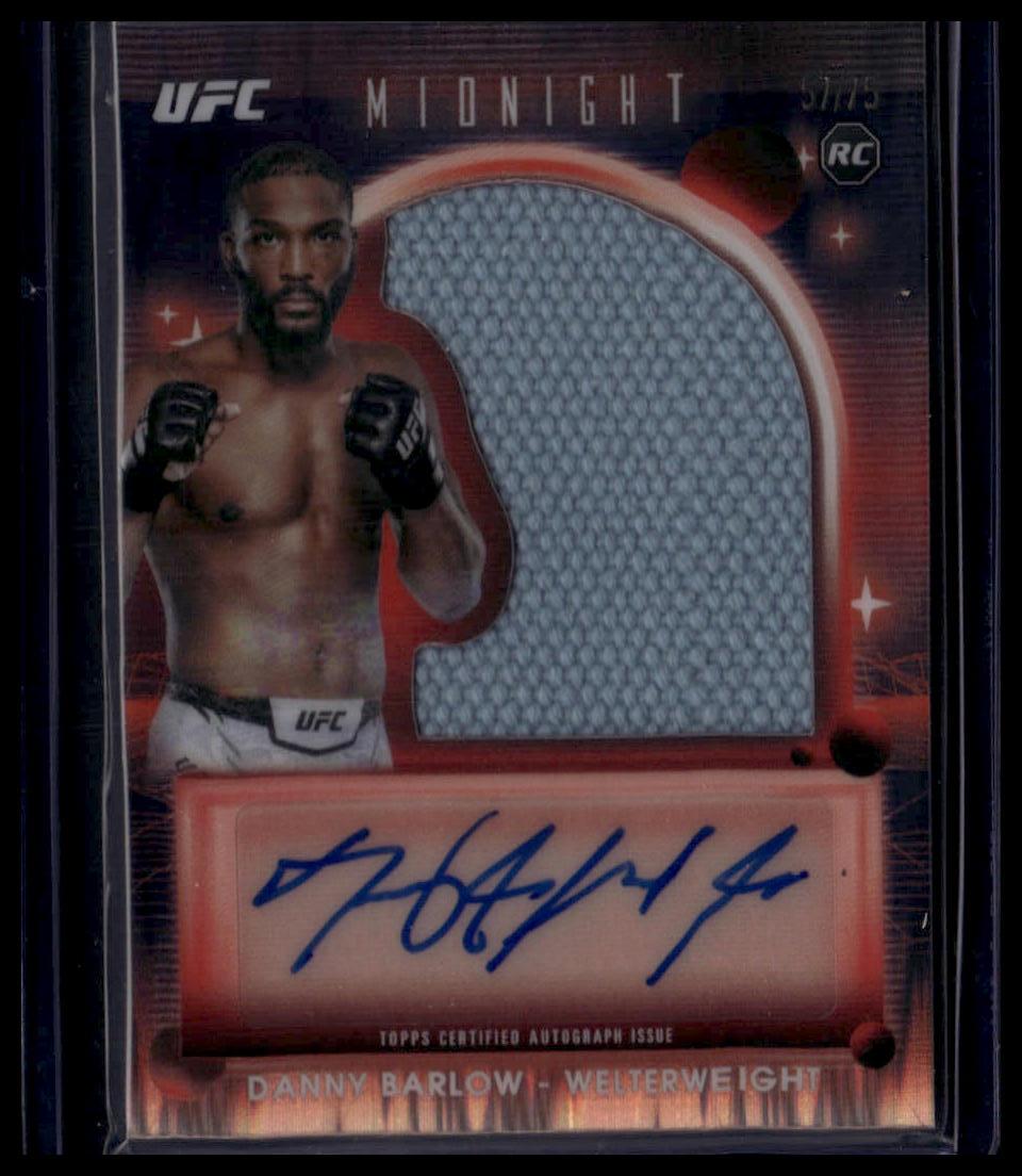 2025 Topps Midnight UFC #RRA-DB Danny Barlow Rookie Relic Autographs Dusk #/75