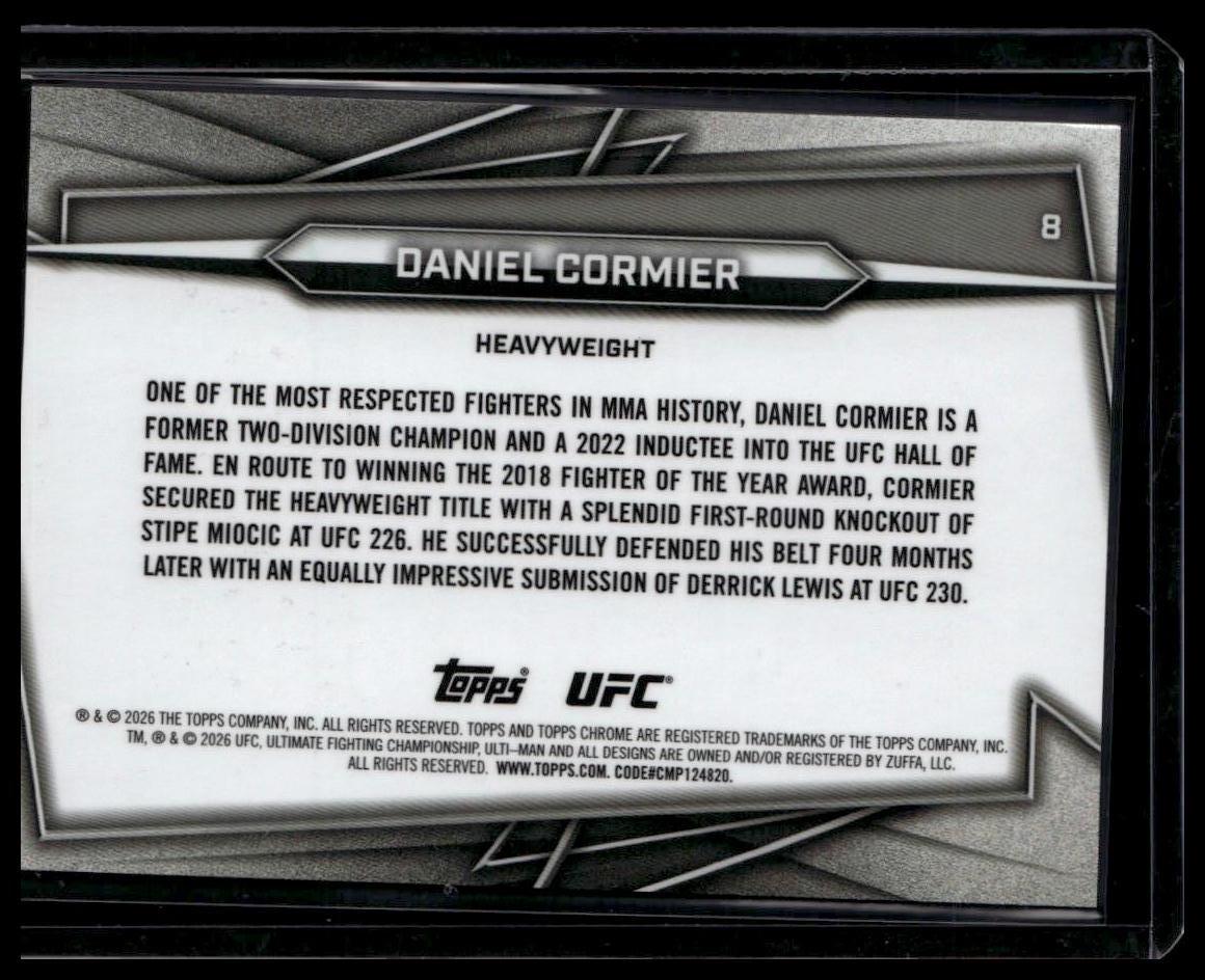 2026 Topps Chrome UFC #8 Daniel Cormier Gold Refractor #/50