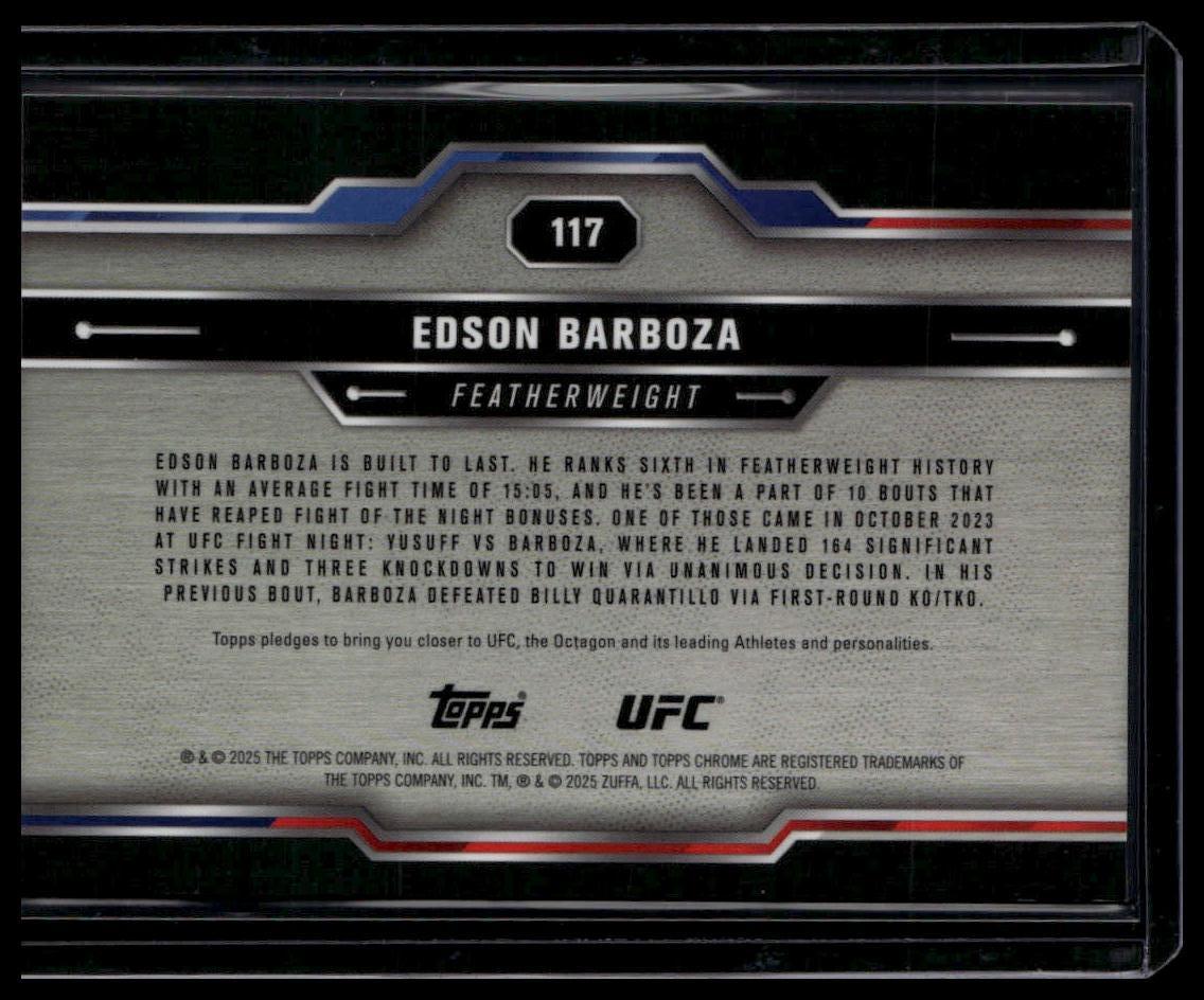 2025 Topps Chrome UFC #117 Edson Barboza Gold Geometric #/50