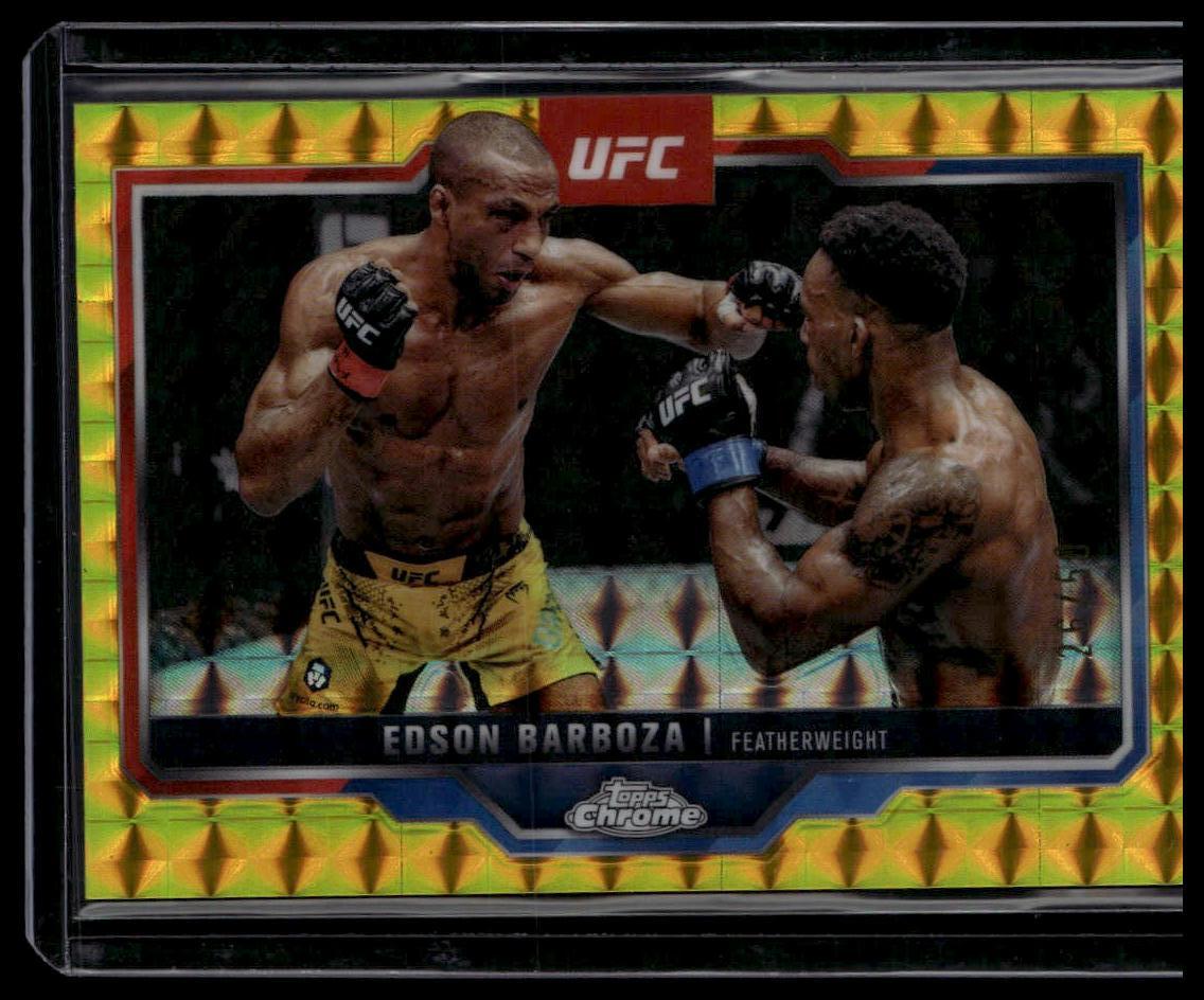 2025 Topps Chrome UFC #117 Edson Barboza Gold Geometric #/50