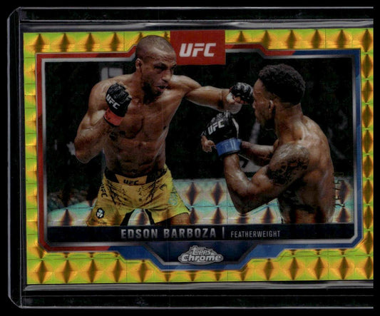 2025 Topps Chrome UFC #117 Edson Barboza Gold Geometric #/50