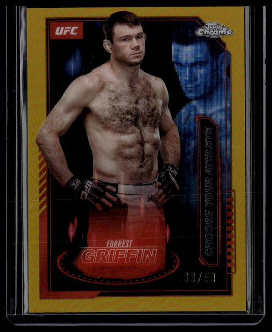 2025 Topps Chrome Forrest Griffin Mission Control Gold Refractor #/50