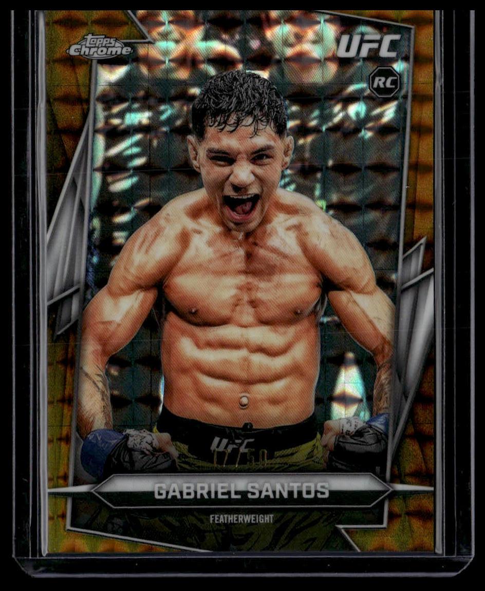 2026 Topps Chrome UFC #4 Gabriel Santos Orange Geometric Refractor #/25