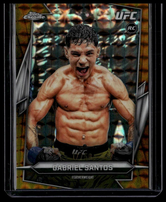 2026 Topps Chrome UFC #4 Gabriel Santos Orange Geometric Refractor #/25