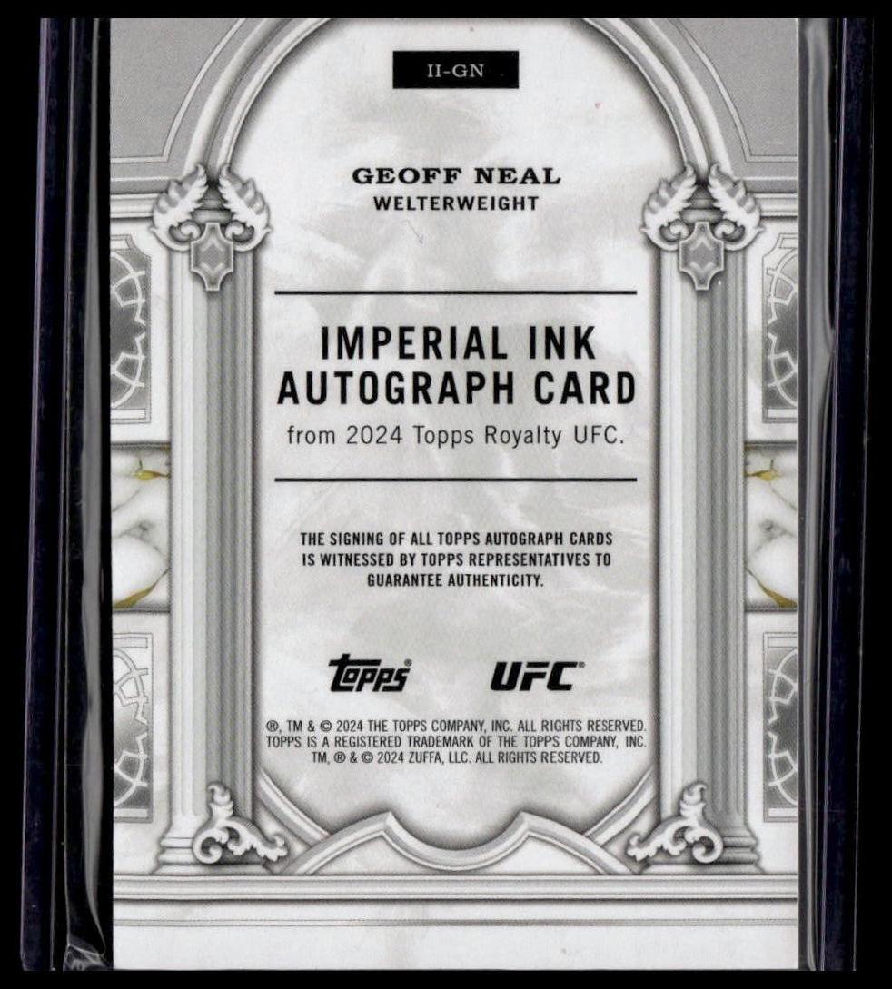2024 Topps Royalty UFC #II-GN Geoff Neal Imperial Ink Blue #/25