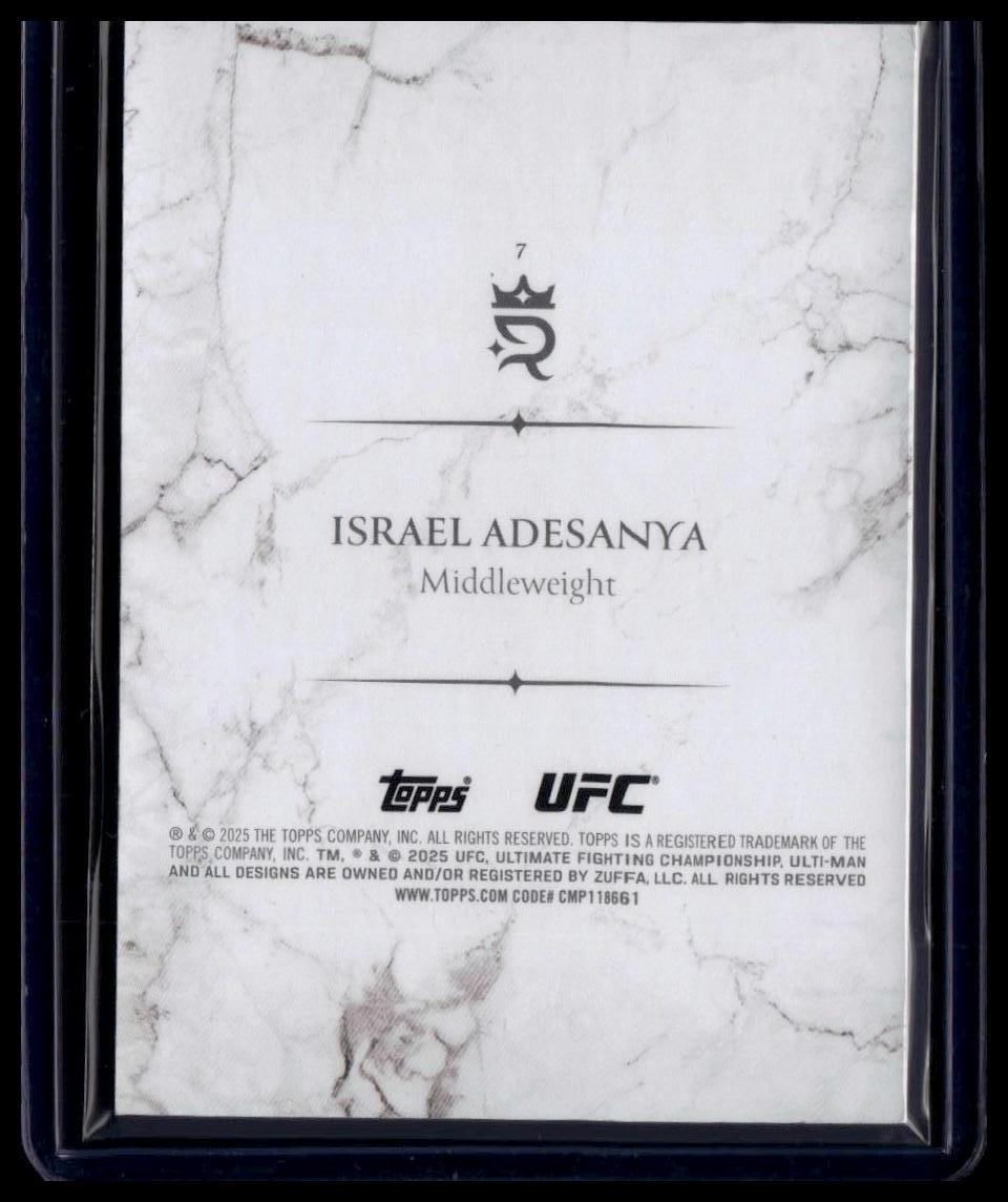 2025 Topps Royalty UFC #7 Israel Adesanya #/99