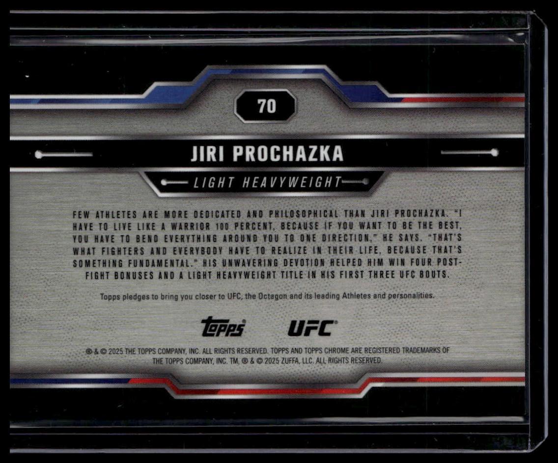 2025 Topps Chrome UFC #70 Jiri Prochazka Gold Geometric #/50