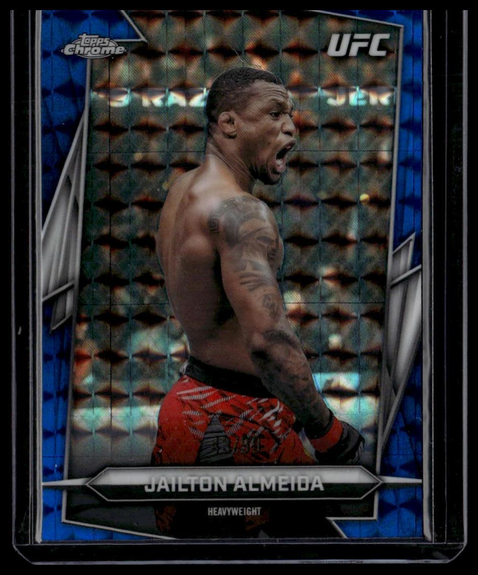 2026 Topps Chrome UFC #132 Jailton Almeida Blue Geometric Refractor #/99