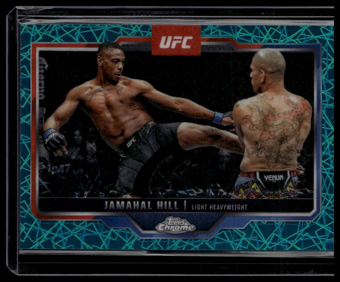 2025 Topps Chrome UFC #170 Jamahal Hill Teal Lazer Refractor #/175