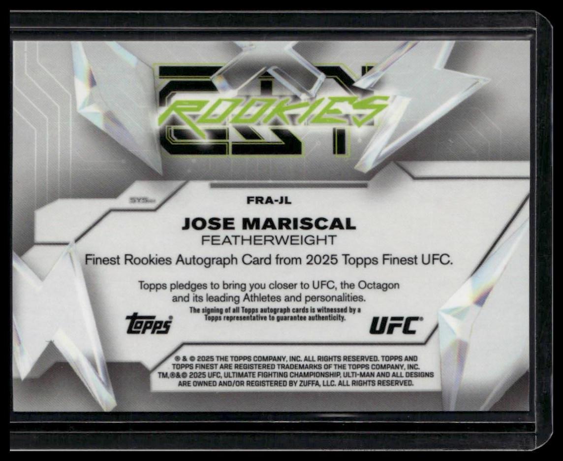 2025 Topps Finest Jose Mariscal Finest Rookie Autographs Gold Refractors #/50