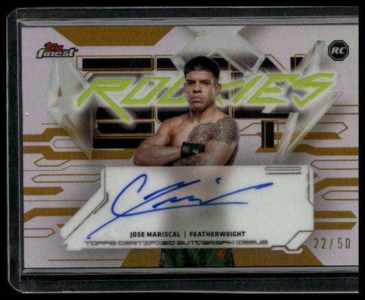 2025 Topps Finest Jose Mariscal Finest Rookie Autographs Gold Refractors #/50