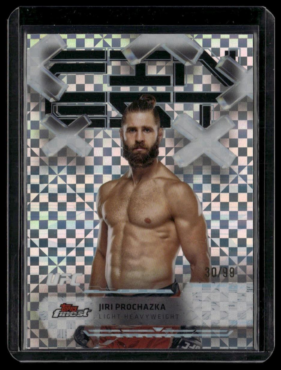 2025 Topps Finest UFC #99 Jiri Prochazka Blue Checkerboard Refractors #/99