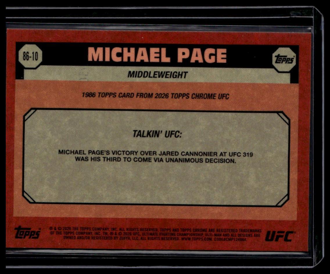 2026 Topps Chrome Michael Page 1986 Topps Gold Geometric Refractor #/50