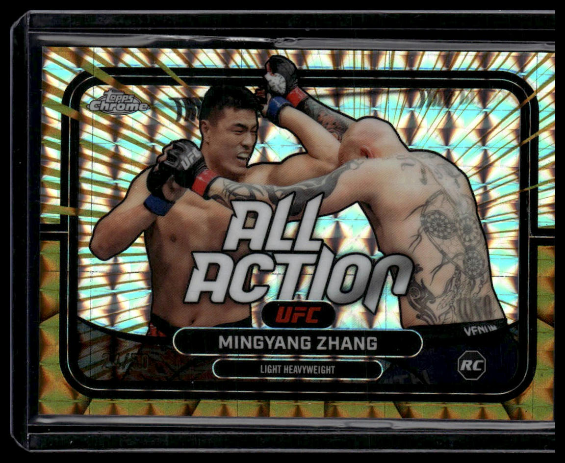 2026 Topps Chrome Mingyang Zhang All Action Gold Geometric Refractor #/50
