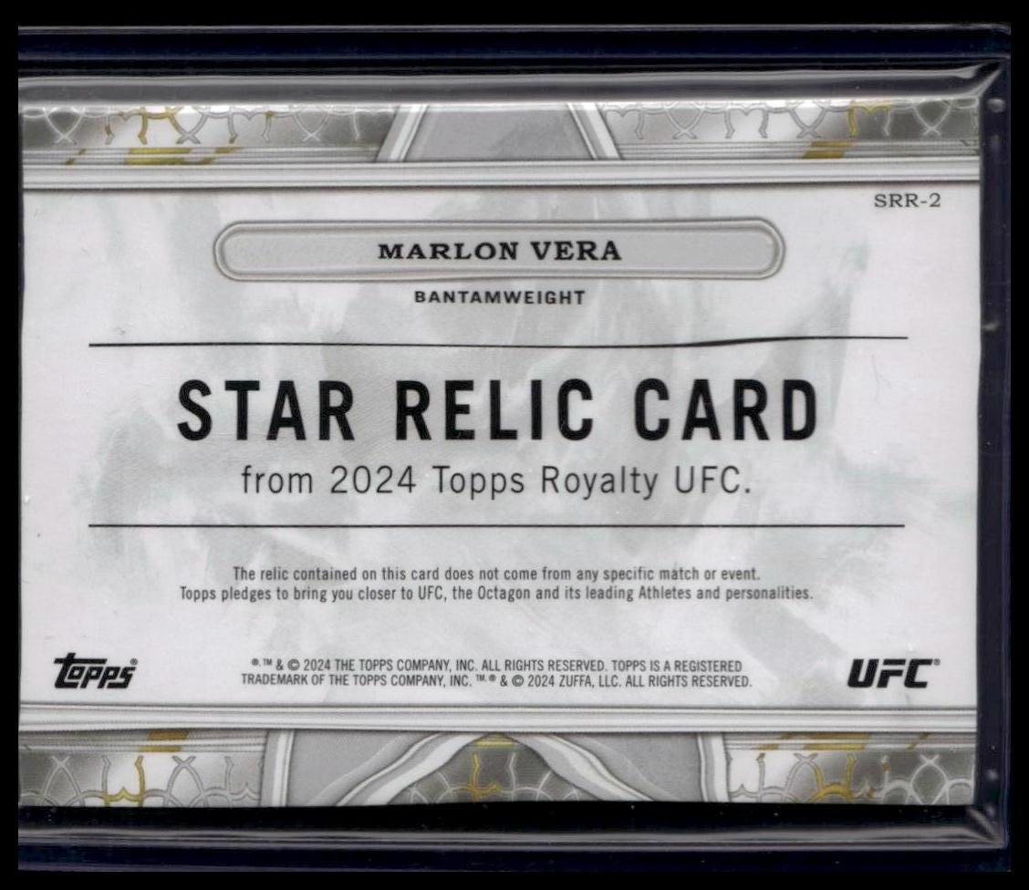 2024 Topps Royalty UFC #SRR-2 Marlon Vera Star Relics Blue #/25