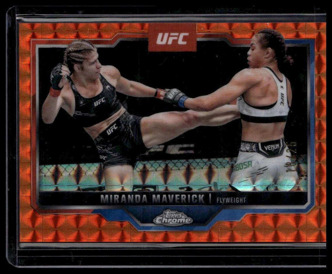 2025 Topps Chrome UFC #5 Miranda Maverick Orange Geometric #/25