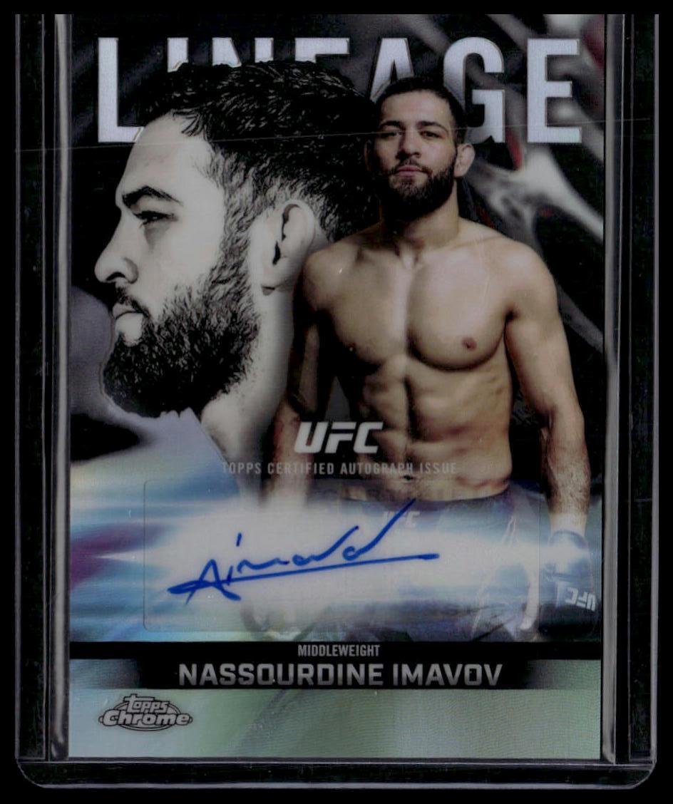 2026 Topps Chrome UFC Nassourdine Imavov Chrome Lineage Autographs Refractor