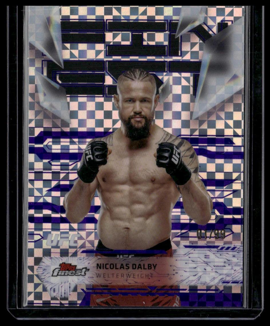 2025 Topps Finest UFC #141 Nicolas Dalby Purple Checkerboard Refractors #/99