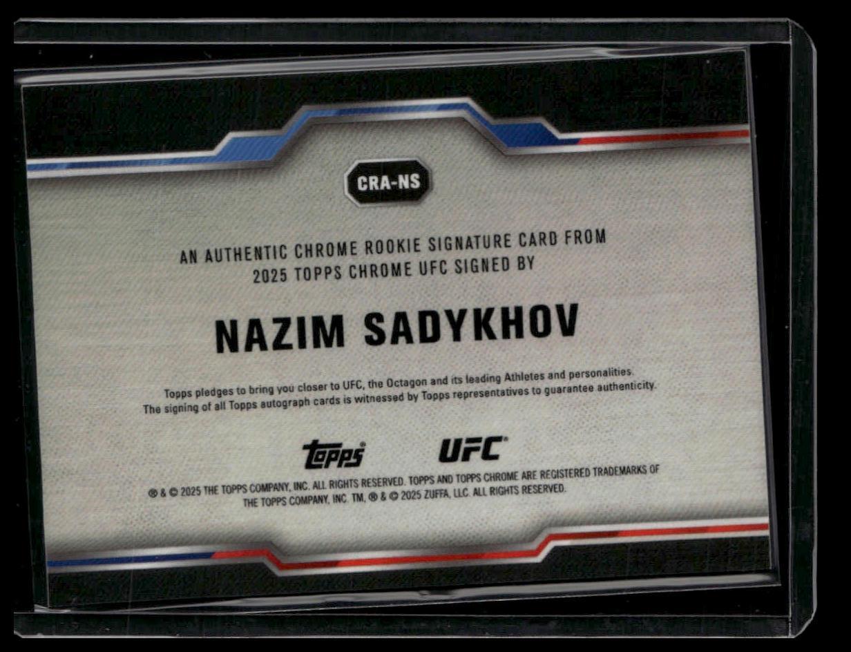 2026 Topps Chrome UFC #25 Nazim Sadykhov Green Refractor #/99