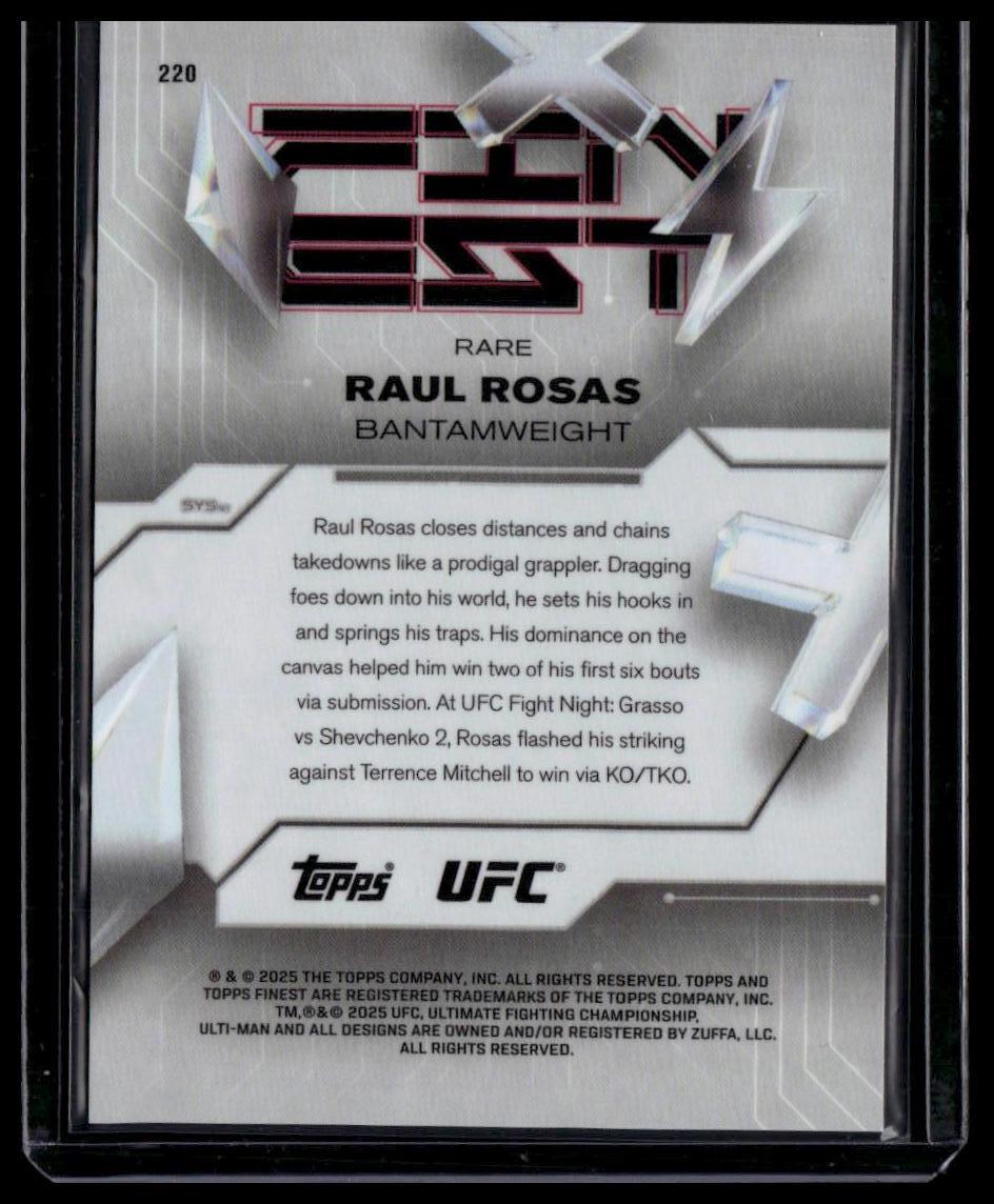 2025 Topps Finest UFC #220 Raul Rosas Blue Checkerboard Refractors #/49