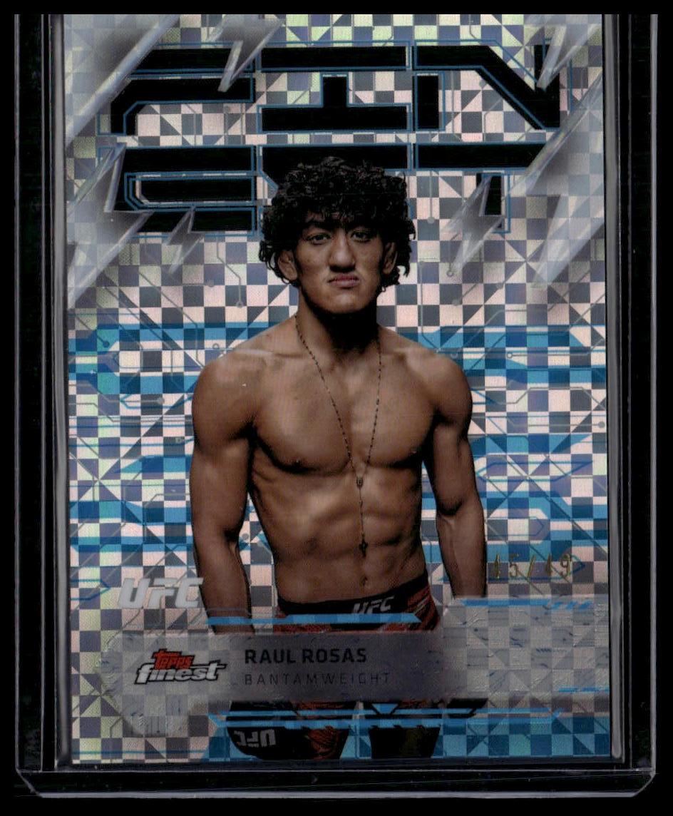2025 Topps Finest UFC #220 Raul Rosas Blue Checkerboard Refractors #/49
