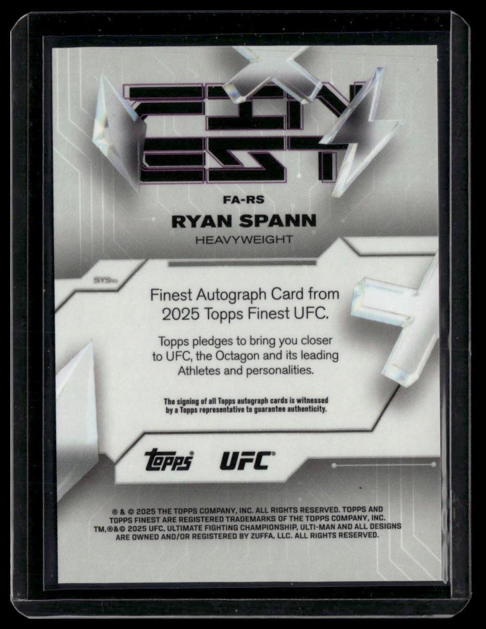 2025 Topps Finest UFC #FA-RS Ryan Spann Finest Autographs