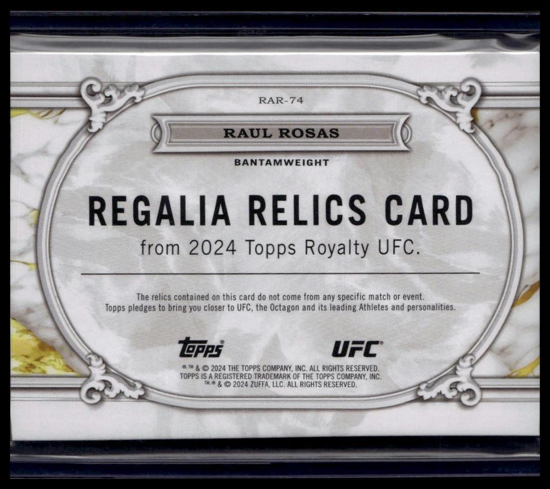 2024 Topps Royalty UFC #RAR-74 Raul Rosas Regalia Relics #/99