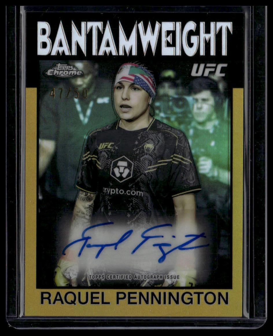 2026 Topps Chrome Raquel Pennington 86 Topps Signatures Gold Refractor #/50