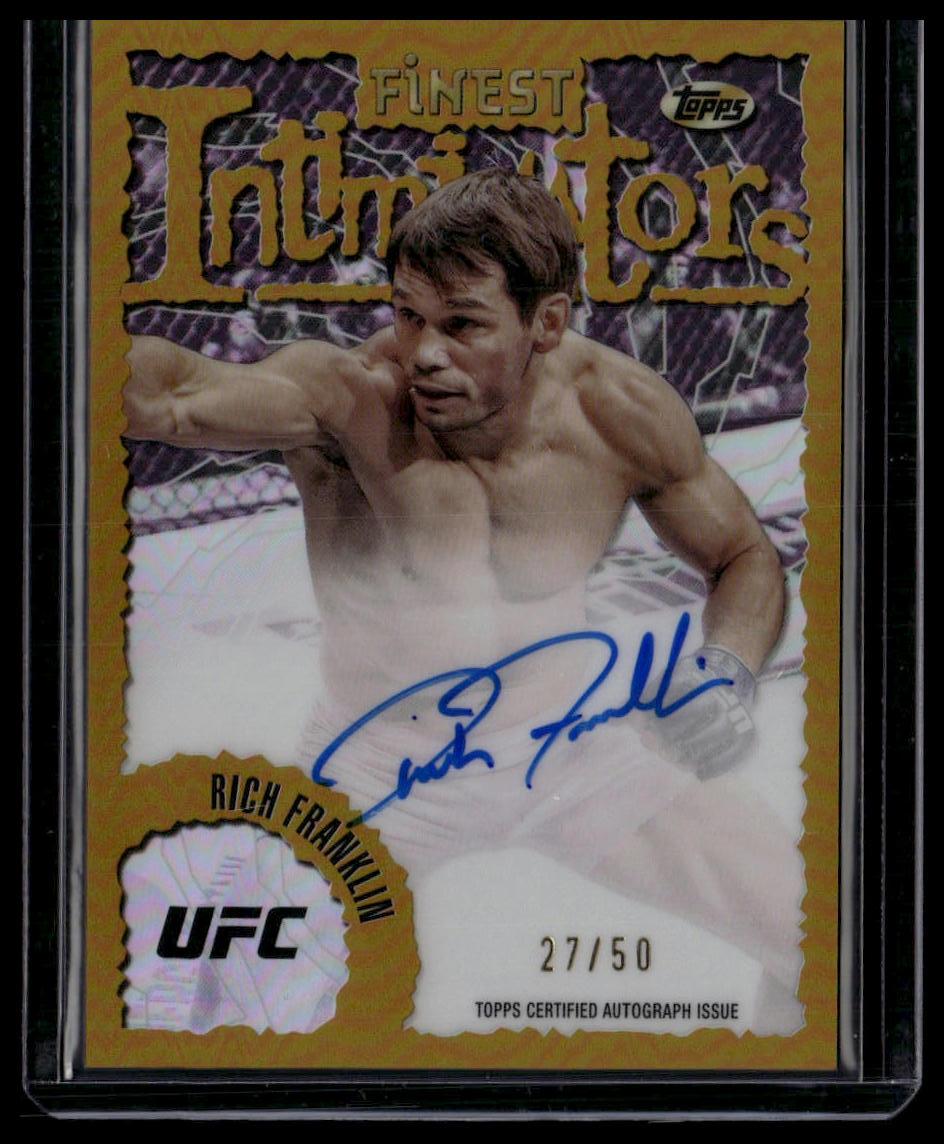 2024 Topps Finest Rich Franklin Intimidators Auto Gold Refractors #/50