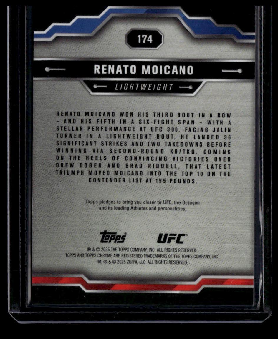 2025 Topps Chrome Sapphire Edition UFC #174 Renato Moicano Orange Sapphire #/25