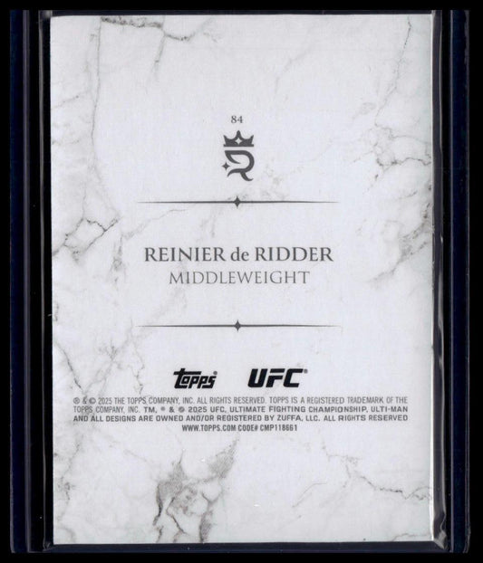 2025 Topps Royalty UFC #84 Reinier de Ridder Purple #/35