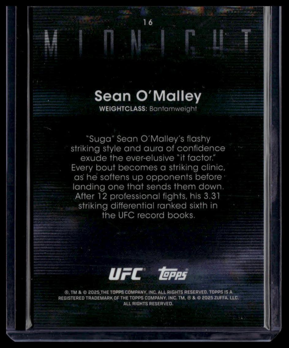 2025 Topps Midnight UFC #16 Sean O’Malley Dusk #/75
