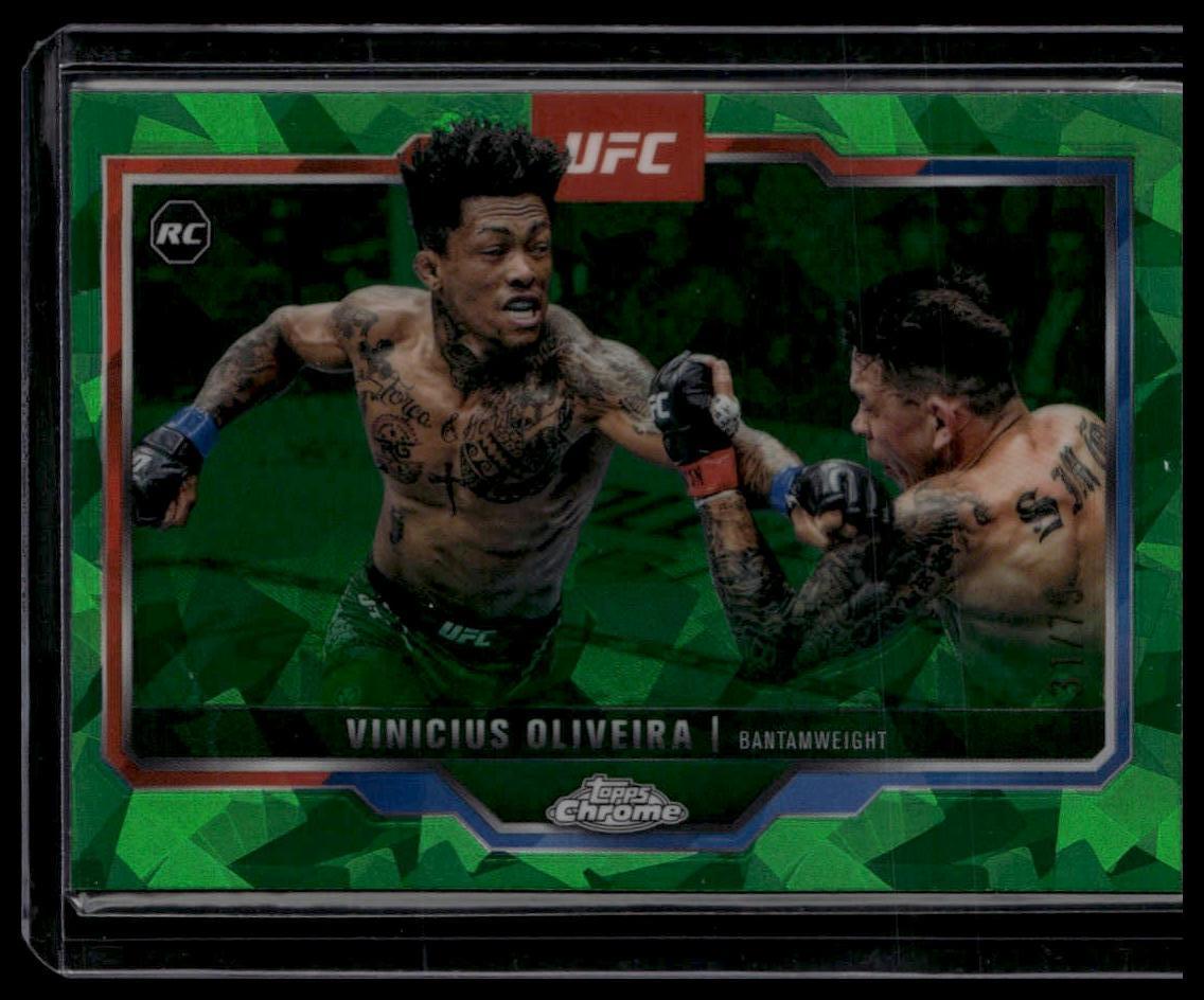 2025 Topps Chrome Sapphire Edition UFC #9 Vinicius Oliveira Green Sapphire #/75