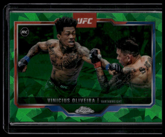 2025 Topps Chrome Sapphire Edition UFC #9 Vinicius Oliveira Green Sapphire #/75