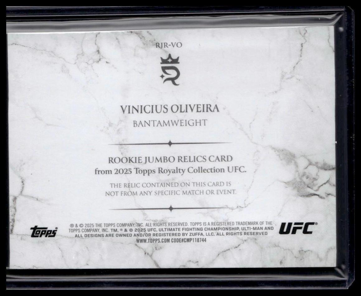 2025 Topps Royalty UFC #RJR-VO Vinicius Oliveira Rookie Jumbo Relics #/99