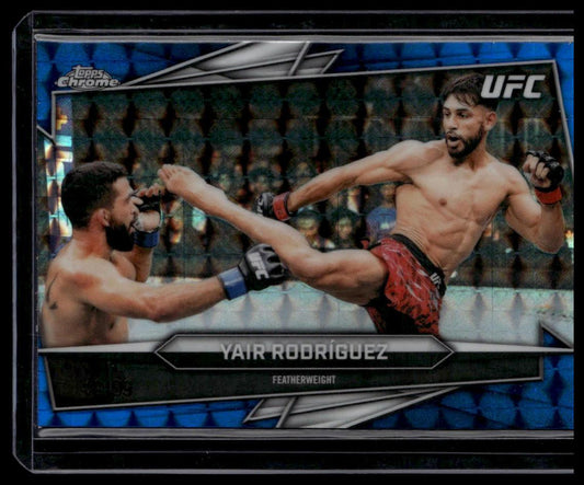 2026 Topps Chrome UFC #153 Yair Rodríguez Blue Geometric Refractor #/99